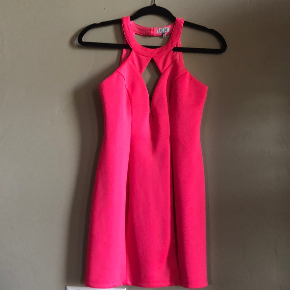 Neon Pink Cocktail Dress